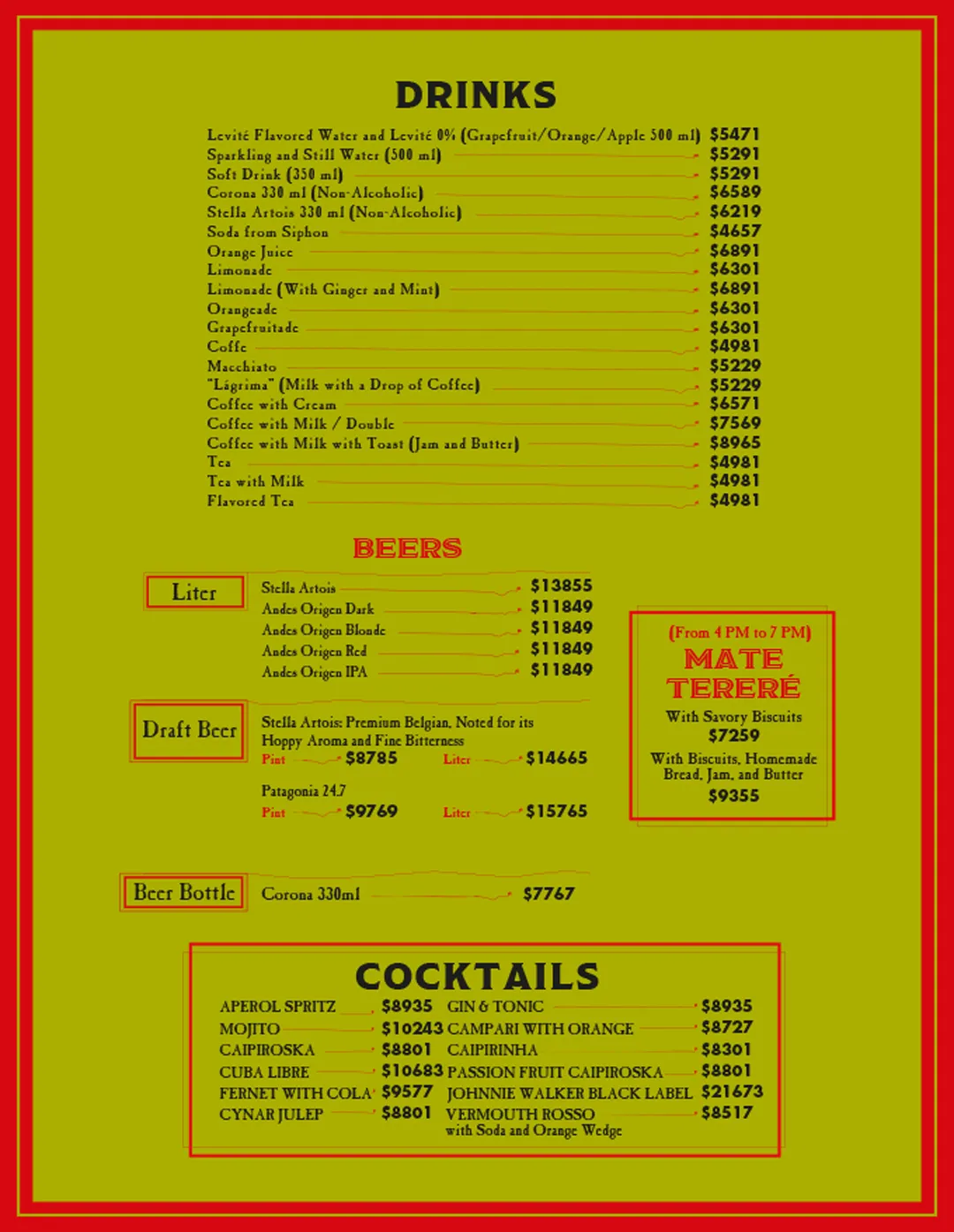 Menu — Page 5